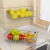 Estante de almacenamiento montado en la pared, Organizador de dormitorio de noche sin perforaciones, Almacenamiento colgante de pared para sala de estar, Snacks de frutas, Cesta colgante de almacenamiento para cama