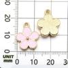 Mezcla 30 Flores Blancas con Goteo de Aceite Nuevos Accesorios de Joyería DIY Rosa Margarita Colgante Pequeño Pendientes Colgante