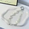 Cadena de Teléfono Móvil de Cristal Cadena de Bolso de Mano de Lujo Accesible para Mujer Pulsera Cadena Lanyard Corto de Teléfono Móvil con Cuentas DIY Pfzka6