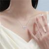 Collar de plata de ley S999 con forma de corazón de Cupido y alas de amor, colgante de lujo, cadena de clavícula de plata con alas de cielo y pie.