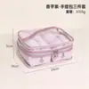 Bolsa de almacenamiento tres en uno transparente con láser hecha a medida transfronteriza para madre e hijo, bolsa de tocador y maquillaje de gran capacidad dividida para Amazon