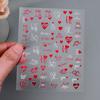 Adhesivo para Uñas de Arte de Amor para el Día de San Valentín Adhesivo Impermeable para Uñas de Arte Calcomanía Decorativa Romántica para Uñas de Niña para el Día de San Valentín