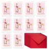 Conjunto de Cartão de Aniversário Novo Grande Tamanho 1 Interessante com Envelope Cheio de Cartões de Bênção de Aniversário Rituais