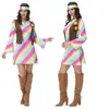 Ropa de Actuación Ds de Club Nocturno Ropa de Cantante de Pareja de Bar Nuevo Traje de Pantalones Acampanados Retro 80S