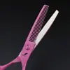 Tijeras de Peluquería Naipson Rosas, Tijeras para Cortar el Cabello, Tijeras para Flequillo Recto, Dientes de Astas, Dientes de Espina de Pescado, Tijeras Dentadas Sin Marca