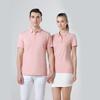 Polo de manga corta con solapa de algodón de 220 g, con abertura en el pecho, informal, de verano, cómodo, de color liso, con lunares, de uso común.
