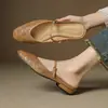Mules Retro Calados Redondos de Tacón Bajo sin Cierre 2026 Verano Nuevo Moda Estilo Perezoso Pantuflas