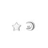 Pendientes de plata S999 con diseño de estrella, luna y diamantes, 2023. Nuevas explosiones. Diseño de nicho. Pendientes sencillos y combinables.
