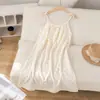 Pijama de Cuadros Dulces para Mujer, Gasa de Algodón Puro 2026 Nuevo Vestido de Noche con Tirantes de Verano, Vestido de Casa para Maternidad