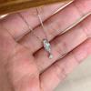 Colar Corrente Clavícula Pingente Gota d'Água Diamante Flash Suspenso Feminino Estilo Normcore Nicho Luxo Acessível Versátil Exquisite