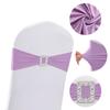 Flor de decoración elástica para respaldo de silla al por mayor, anillo rectangular, correa, banda elástica para silla de hotel y boda, kit de mesa y silla