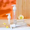 Frasco de Óleo Essencial Plástico Tipo Pump 60/80/100ml, Frasco Pequeno Vazio Recarregável Pet para Viagem, Frasco Transparente para Loção com Ombro Plano