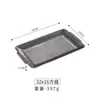 Placa de Churrasco de Aço Inoxidável Estilo Coreano 304, Retangular, Espessada, Cor Dourada, Prato Plano, Bandeja de Servir, Bandeja para Bife Fábrica