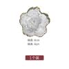 Lindo Plato de Flor de Cerezo Rosa Vajilla Creativa Patrón Martillado Japonés Cocina Transparente Borde Dorado Plato para Salsas Comercial Hogar Venta al por Mayor