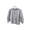 Suéter Superior de Punto para Niña Otoño/Invierno 2026 Cárdigan de Punto con Lunares Franceses Vintage Abrigo Elegante Versátil para Niñas Pequeñas
