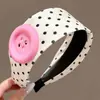 Diadema de lujo ligero sintiendo presión ambiente para el cabello diadema cara femenina accesorio para el cabello de lazo estilo retro Hong Kong pinza para el cabello tocado de alta gama