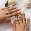 Anillo caliente de moda transfronterizo mariposa esmeralda diamante micro amor anillo de articulación combinación juego de 24 piezas
