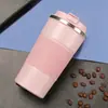 Taza de café creativa de color sólido, antideslizante, de tercera generación para uso en casa y oficina, una taza portátil para beber directamente hecha de acero inoxidable con aislamiento al vacío de doble capa