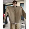 Suéter de Punto Pesado para Hombre Cardigan de Pareja Ropa Exterior Cuello Redondo de un Solo Botón Estilo Old Money Otoño Invierno Factory Transfronteriza Venta al por Mayor