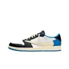 Zapatos Putian transfronterizos AJ1 White Zongzi Swoosh Invertido Guerrero Negro Mocha comercio exterior Jordan 1 co-branded zapatos deportivos de baloncesto para hombre y mujer