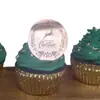 Decoración para Cupcakes de Navidad Estilo Transfronterizo Láser Marcado Suministros para Fiesta Navideña Disco Acrílico
