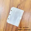 Urso Branco Leitoso Botão Duplo 3 Furos Mini Álbum de Cartões A8 Glitter 3 polegadas Grade Única Armazenamento Álbum de Fotos Bolsa com Zíper Planejador de Folhas Soltas