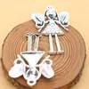 A3550 8.7g Accesorios Retro DIY Colgante de Ángel Plata Antigua Venta al por Mayor de Fábrica Suministro Transfronterizo 10 Piezas/Paquete