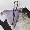Asa de cuerda con cuentas redondas joyería de cuerda asa de cordón de Bodhi de mil ojos pieza de cuerda Jade Jade jade pieza de madera de durazno colgante de cristal con cuerda