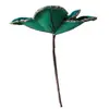 Flor de Navidad, magnolia artificial de terciopelo, tela de terciopelo con borde dorado, corona para árbol de Navidad, arreglo floral de cubo de la suerte, accesorios para flores de Navidad