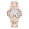 Reloj missfox Hip Hop Europeo y Americano Esfera Grande Completamente Incrustada en Diamantes Reloj de Cuarzo para Hombre de Gama Alta Dorado Completamente Incrustado Outlet de Fábrica