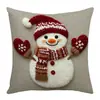 Funda de almohada navideña transfronteriza Decoración ambiental Cojín para sofá Lino Estampado Sala de estar Cubierta de cojín para el hogar Venta al por mayor