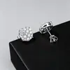 Pendientes Hip-Hop Redondos de Plata de Ley S925 con Cuatro Garras de Moissanita Más Vendidos de Amazon, Pendientes de Moda Trendy Europeos y Americanos para Hombres y Mujeres
