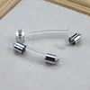 Tubo de Vidro Curvo Transparente Pingente Frasco de Tubo de Vidro Pulseira Colar DIY Pode Conter Tubo Pingente Talismã de Escritura de Cinábrio