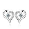 Damila encantadores pendientes de botón s925 plata de ley joyería para mujer estilo coreano moderno Puerta Este pendientes de circonita combinables venta directa de fábrica