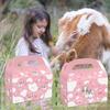 DD090 Amazon comercio exterior vaca rosa MOO animal de granja fiesta regalo dulces caja de cartón blanca portátil