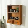 Zakka gaveta de madeira desktop sundries pequeno objeto caixa de armazenamento armário de madeira de madeira conjunto de chá de armazenamento