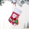 Calcetines de Navidad Grandes Nuevos Bolsa de Regalo Decoración Navideña Calcetines de Navidad Rayados Blancos Adornos para Colgar