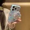Soporte Harada Osamu de fondo azul apto para iPhone 18 Pro Max con cadena para colgar, funda de teléfono Apple 17, soporte 15, 16 acabado mate