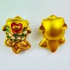 Preservador de Cor Peixe Dourado Cauda Estilo Chinês Bênção Etiqueta Auspiciosa Pulseira Corda Vermelha Acessórios Pingente Acessórios para Joias DIY