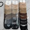 Accesorios para el Cabello Color Té con Leche Estilo Coreano Banda de Goma Básica 10 Diademas Empaquetadas en Tarjeta Banda de Goma de Combinación de Alta Elasticidad