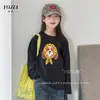 Camiseta Base de Algodón para Niñas YOJIA, Moda Coreana Elegante Nueva para Primavera y Otoño 2026, Camiseta de Manga Larga para Niños Mayores, Ropa de Otoño para Niños