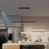 Lámparas colgantes para restaurante simples modernas Guangdong Zhongshan iluminación comedor barra de bar luces de mesa de comedor nórdicas LED tiras de luz largas