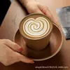 Juego de tazas de café de cerámica, taza con boca de cerdo, taza de capuchino, taza para latte art, taza para latte, estilo creativo retro de lujo ligero ins