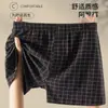 Calzoncillos tipo bóxer a cuadros para hombre de moda Ajuste holgado Ropa interior para hombre Calzoncillos tipo bóxer a cuadros para hombre