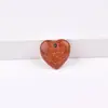 20mm Cristales Naturales Piedra Bruta Corazón Adornos Piedra Natural Forma de Corazón Accesorios para Joyería DIY con Agujeros Corazón Piedra de Palma
