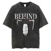 Talla Europea Transfronteriza Estampado de Anime Japonés Algodón Oversize para Hombre Vintage t