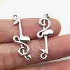 Símbolos de Instrumentos Musicales de Plata Antigua Colgante Retro Joyería de Aleación Colgante Accesorios para Pulsera Collar Llavero DIY