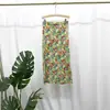 Falda explosiva anual de Miyake para mujer cintura elástica estampado adorno esencial de verano falda estilo película fotográfica