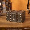 Caja de Joyería Nueva Caja de Almacenamiento de Madera con Cerradura Caja de Almacenamiento Caja de Embalaje de Piedra Caja de Madera Estilo Retro Personalizado Venta al por Mayor