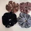 Anel de Cabelo Veludo Retro Francês Intestino Grande Anel Intestinal Flor de Cabeça Bola na Nuca Cabeça Redonda Acessórios de Cabelo Avançados Preguiçosos